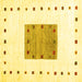 Square Machine Washable Solid Yellow Modern Rug, wshcon2722yw