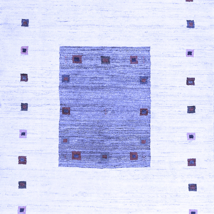 Machine Washable Solid Blue Modern Rug, wshcon2722blu