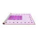 Sideview of Machine Washable Solid Purple Modern Area Rugs, wshcon2722pur