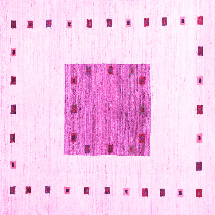Square Solid Pink Modern Rug, con2722pnk