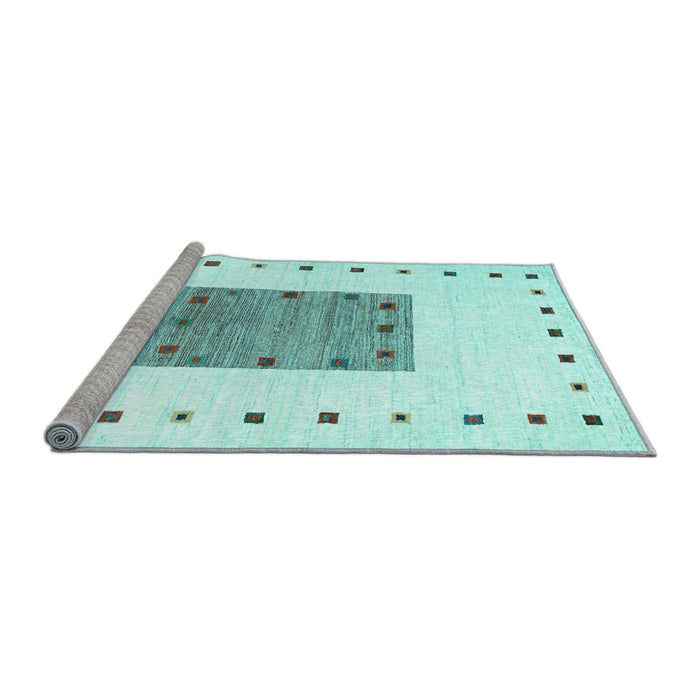 Sideview of Machine Washable Solid Light Blue Modern Rug, wshcon2722lblu