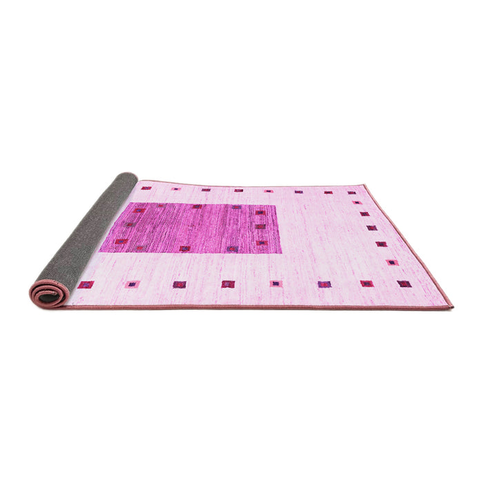 Sideview of Solid Pink Modern Rug, con2722pnk
