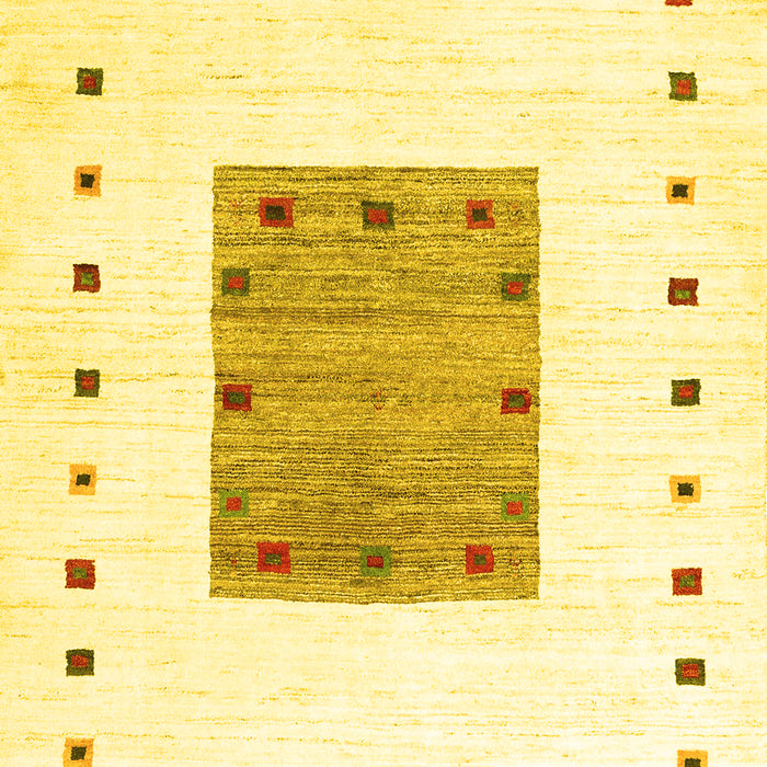 Machine Washable Solid Yellow Modern Rug, wshcon2722yw