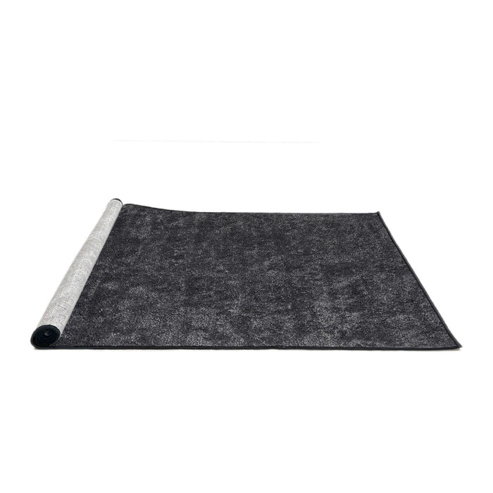 Serging Thickness of Machine Washable Contemporary Carbon Gray Rug, wshcon2723