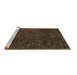 Sideview of Machine Washable Abstract Brown Contemporary Rug, wshcon2723brn