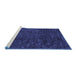 Sideview of Machine Washable Abstract Blue Contemporary Rug, wshcon2723blu