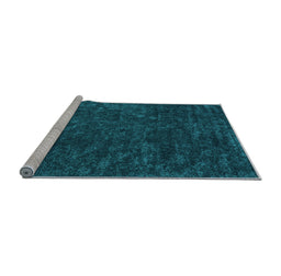 Sideview of Machine Washable Abstract Light Blue Contemporary Rug, wshcon2723lblu