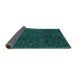 Sideview of Abstract Turquoise Contemporary Rug, con2723turq