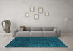 Machine Washable Abstract Light Blue Contemporary Rug in a Living Room, wshcon2723lblu