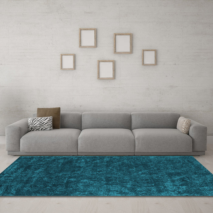 Machine Washable Abstract Light Blue Contemporary Rug in a Living Room, wshcon2723lblu