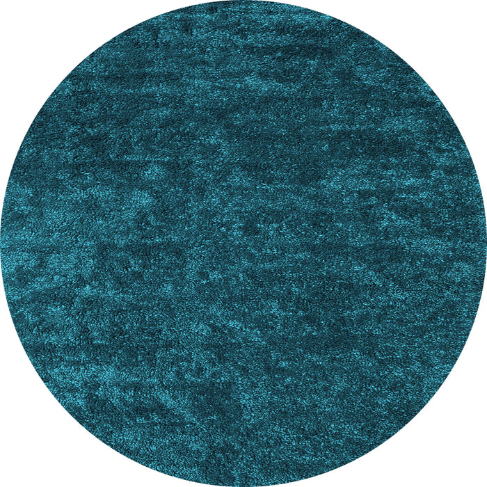 Round Abstract Light Blue Contemporary Rug, con2723lblu