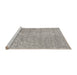 Serging Thickness of Machine Washable Contemporary Sage Green Rug, wshcon2724