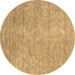 Round Machine Washable Abstract Brown Contemporary Rug, wshcon2724brn