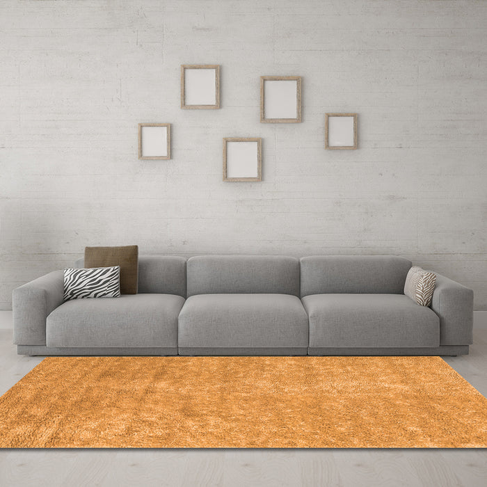 Machine Washable Abstract Orange Contemporary Area Rugs in a Living Room, wshcon2724org