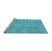 Sideview of Machine Washable Abstract Light Blue Contemporary Rug, wshcon2724lblu