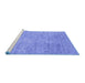 Sideview of Machine Washable Abstract Blue Contemporary Rug, wshcon2724blu