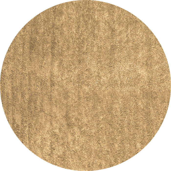 Round Abstract Brown Contemporary Rug, con2724brn