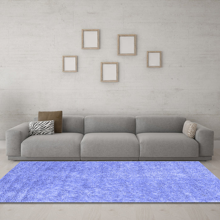 Machine Washable Abstract Blue Contemporary Rug in a Living Room, wshcon2724blu