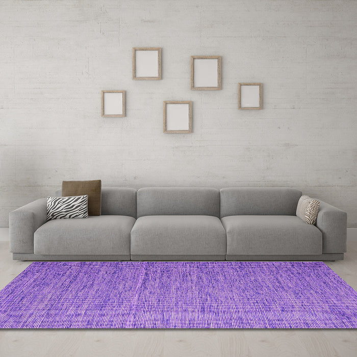 Machine Washable Abstract Purple Contemporary Area Rugs in a Living Room, wshcon2725pur