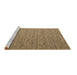 Sideview of Machine Washable Abstract Brown Contemporary Rug, wshcon2725brn