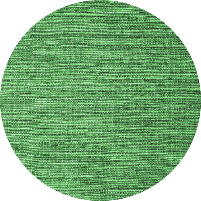Round Abstract Emerald Green Contemporary Rug, con2725emgrn