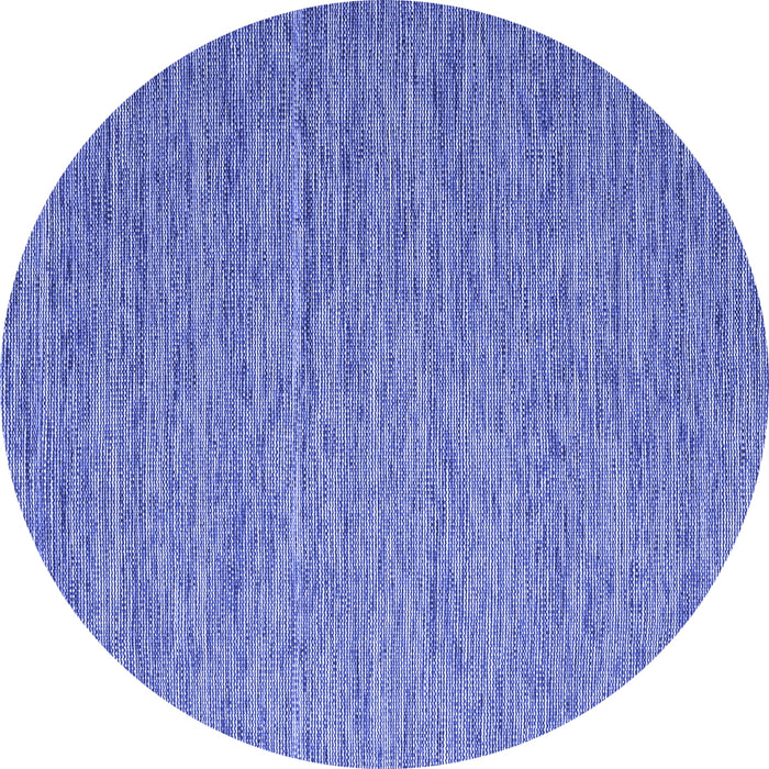 Round Abstract Blue Contemporary Rug, con2725blu