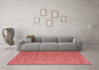 Machine Washable Abstract Red Contemporary Rug, wshcon2725red