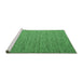 Sideview of Machine Washable Abstract Emerald Green Contemporary Area Rugs, wshcon2725emgrn