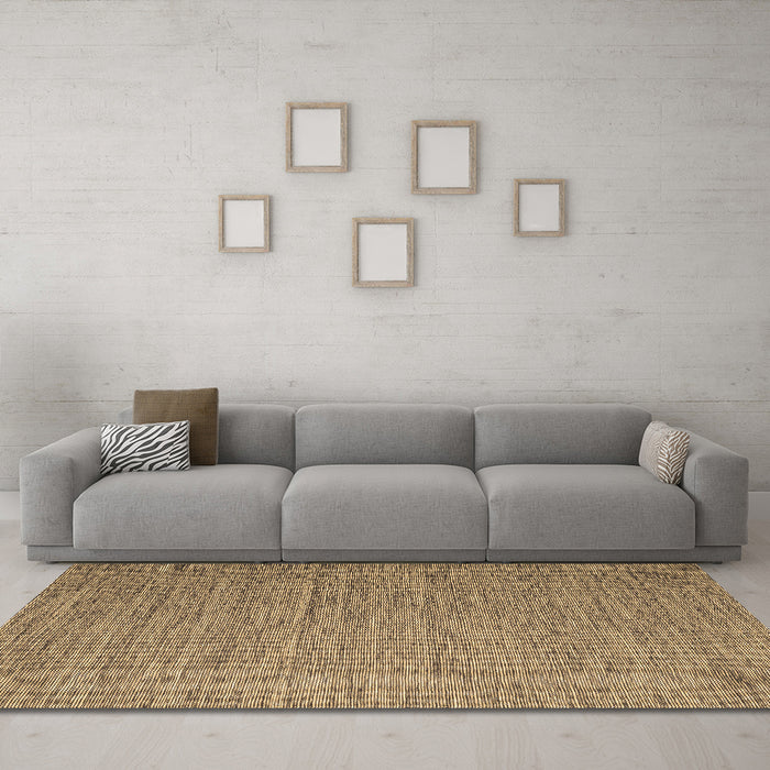 Machine Washable Abstract Brown Contemporary Rug in a Living Room,, wshcon2725brn