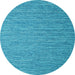 Round Machine Washable Abstract Light Blue Contemporary Rug, wshcon2725lblu