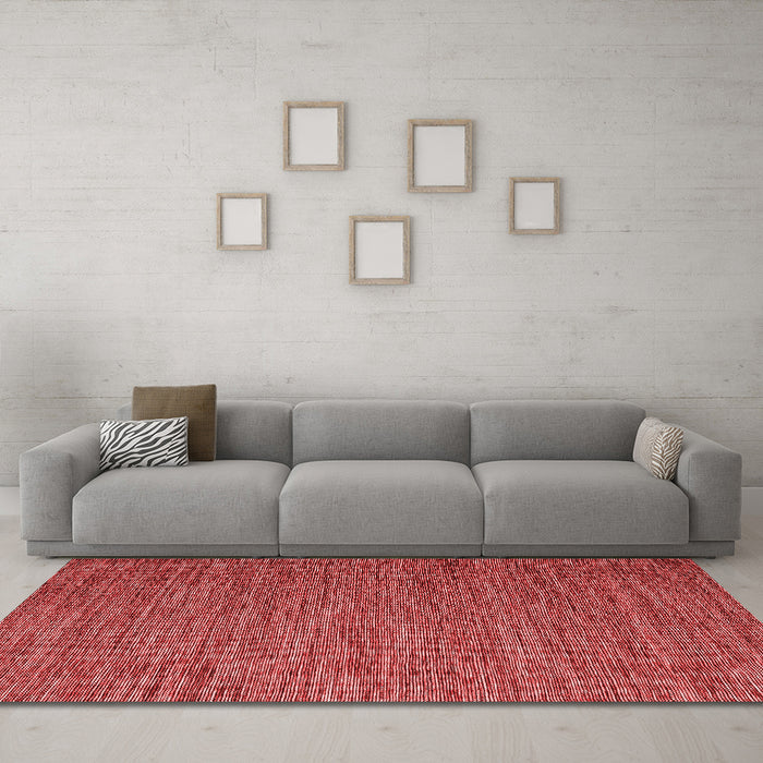 Contemporary Red Washable Rugs