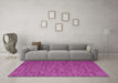 Machine Washable Abstract Pink Contemporary Rug in a Living Room, wshcon2726pnk