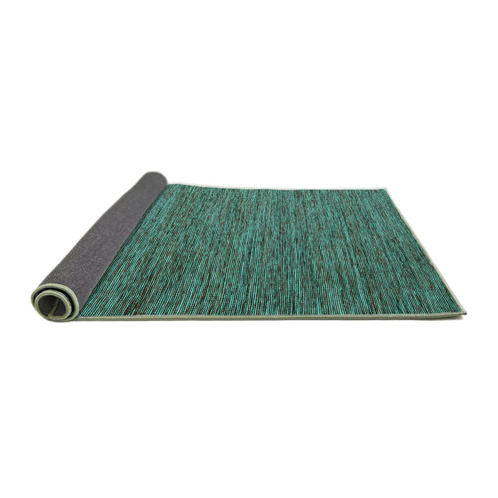 Sideview of Abstract Turquoise Contemporary Rug, con2726turq