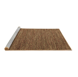 Sideview of Machine Washable Abstract Brown Contemporary Rug, wshcon2726brn