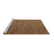 Sideview of Machine Washable Abstract Brown Contemporary Rug, wshcon2726brn