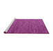 Sideview of Machine Washable Abstract Pink Contemporary Rug, wshcon2726pnk