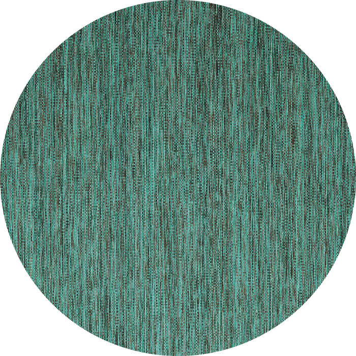 Round Machine Washable Abstract Turquoise Contemporary Area Rugs, wshcon2726turq
