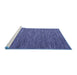 Sideview of Machine Washable Abstract Blue Contemporary Rug, wshcon2726blu