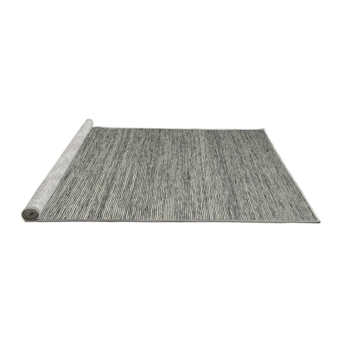 Serging Thickness of Machine Washable Contemporary Carbon Gray Rug, wshcon2727