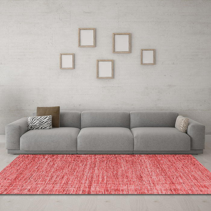 Contemporary Red Washable Rugs