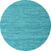 Round Machine Washable Abstract Light Blue Contemporary Rug, wshcon2727lblu