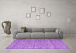 Machine Washable Abstract Purple Contemporary Area Rugs in a Living Room, wshcon2727pur