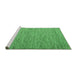 Sideview of Machine Washable Abstract Emerald Green Contemporary Area Rugs, wshcon2727emgrn