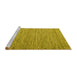 Sideview of Machine Washable Abstract Yellow Contemporary Rug, wshcon2727yw