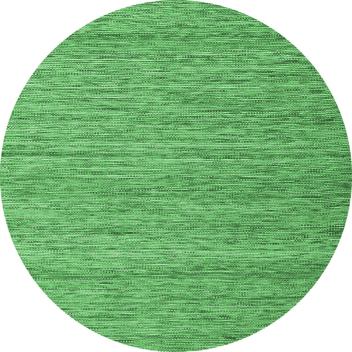 Round Abstract Emerald Green Contemporary Rug, con2727emgrn