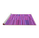 Sideview of Machine Washable Southwestern Purple Country Area Rugs, wshcon2728pur