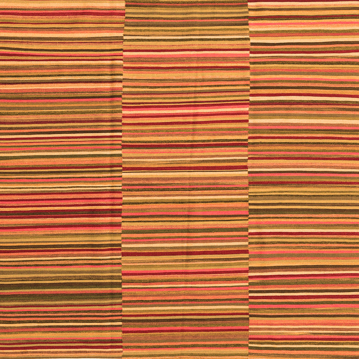 Round Machine Washable Southwestern Orange Country Area Rugs, wshcon2728org