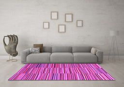 Machine Washable Southwestern Pink Country Rug in a Living Room, wshcon2728pnk