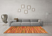 Machine Washable Southwestern Orange Country Area Rugs in a Living Room, wshcon2728org