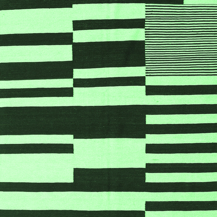 Machine Washable Abstract Emerald Green Contemporary Area Rugs, wshcon2729emgrn